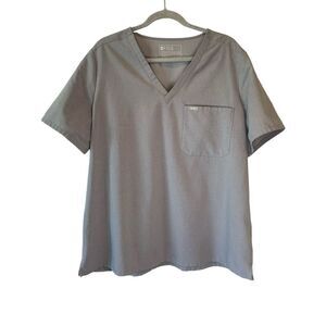 FIGS Scrub Top XXL FW1000 Nurse Women's Catarina One Pocket Gray Graphite